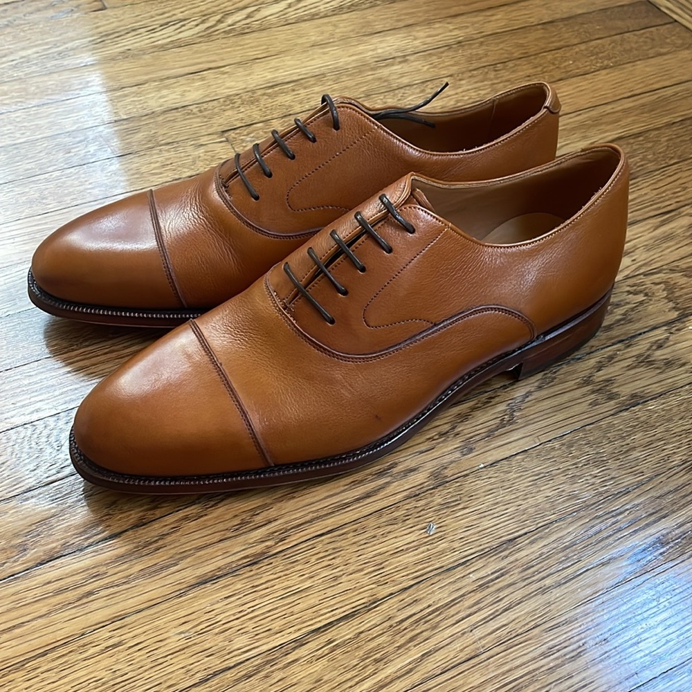 Meermin - Tan Softcalf Cap Toe Oxfords 7.5 UK= 8.5 US
